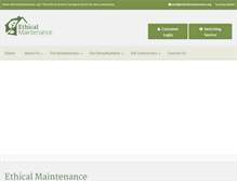 Tablet Screenshot of ethicalmaintenance.org
